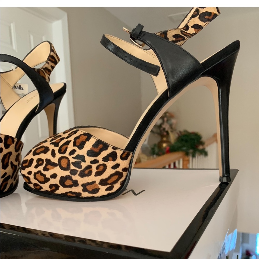 Nine West Leopard Sandals Sz 10 New In Box